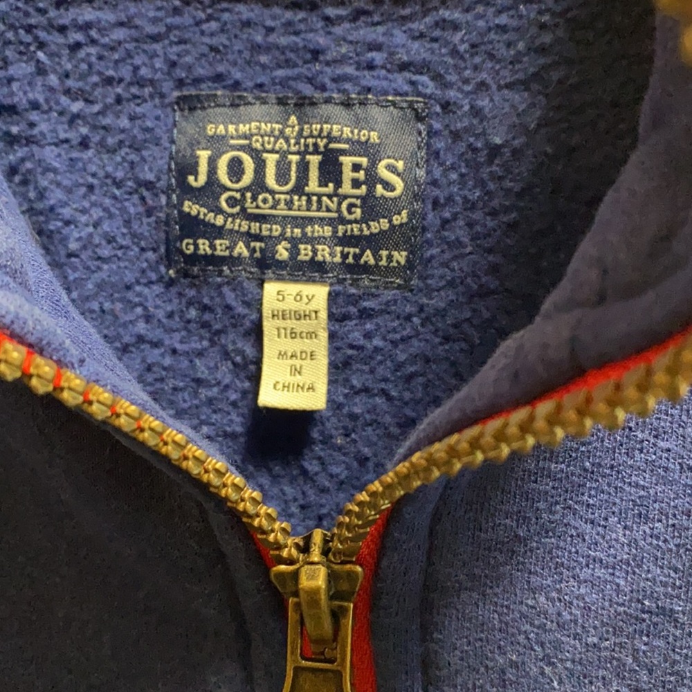 Joules Clothing Half-Zip Kids Sweatshirt Sz 5/6y - Picture 2 of 7